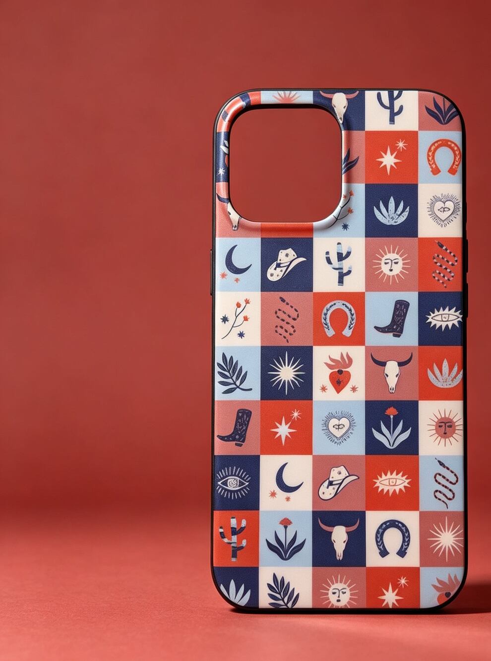 NEW iPhone 13 Pro Casley Premium Case Road Chick Western Squares Style No Box 🚚
